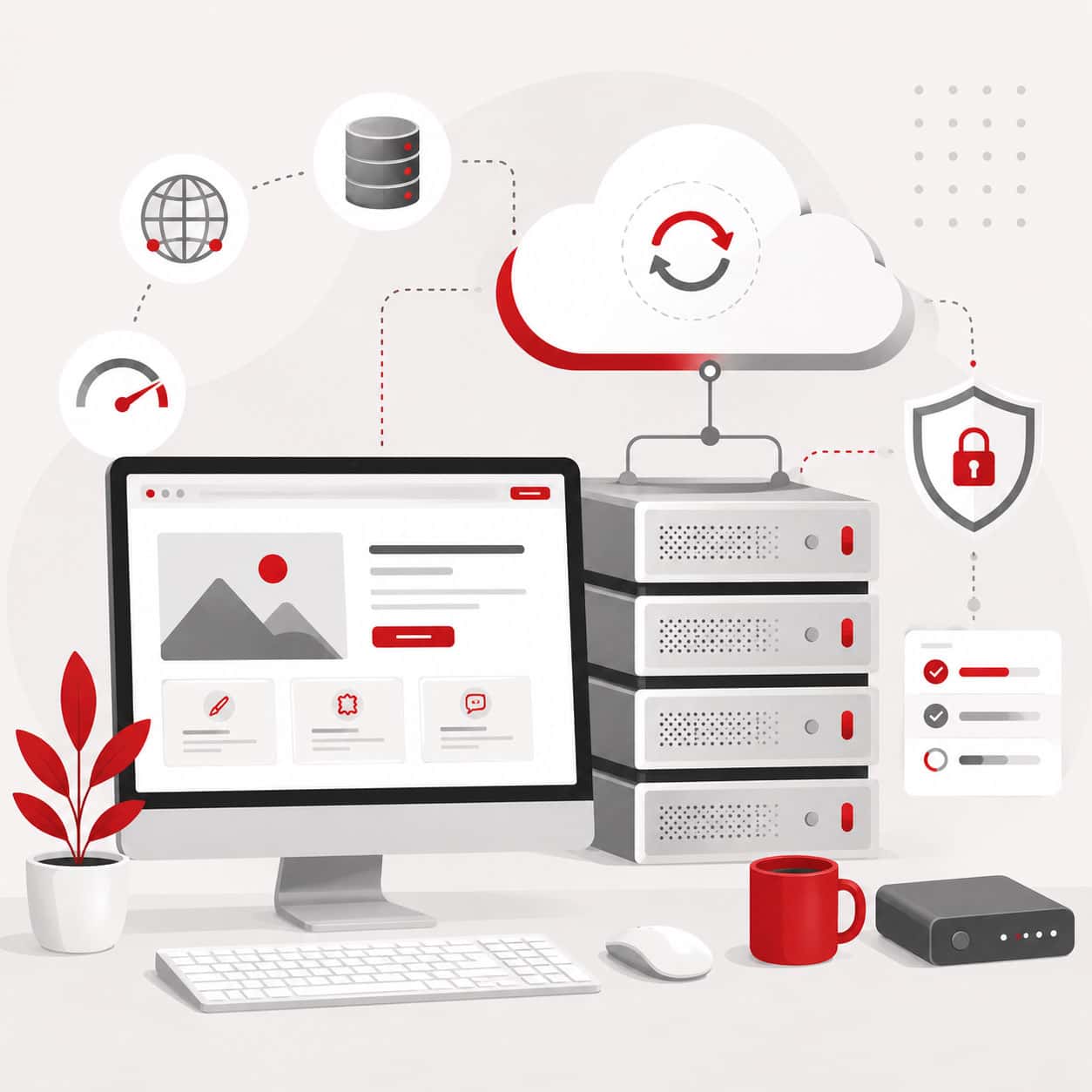 Cloud data storage and security for digital media management.